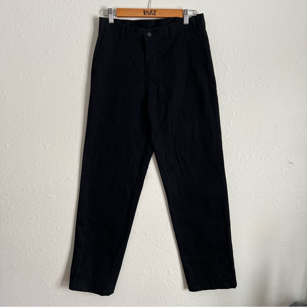 George 30x32 Black Straight Fit Chinos
